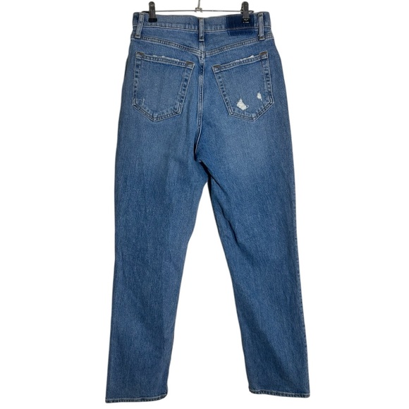 Abercrombie & Fitch 90s Straight Jeans Distressed High Rise Sz 29 / 8R - Picture 4 of 5